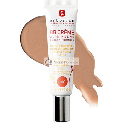 Erborian BB Cream mit Ginseng Komplex 5-in-1 Koreanische Kosmetikbehandlung SPF 20, 15ml