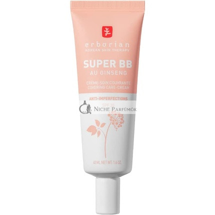 Erborian Super BB Creme mit Ginseng, Vollständige Abdeckung für Akneanfällige Haut, 40ml