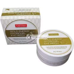   Gold Energy Hydrogel Augenmaske Anti-Falten Kollagen Augencreme Augen Gel Pads Gold/Zitronengras/Vita10komplex Feuchtigkeitsspendend Entfernt Taschen Dunkle Ringe 60 Stück