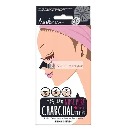 Look At Me Look At Menose Reinigungsporenstreifen für die Nase mit Aktivkohle, 5 Stück