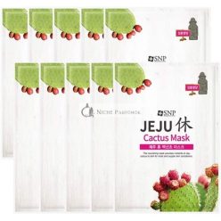   SNP Shining Nature Purity Jeju Beruhigende Kaktusmaske Koreanische Hautpflege 10 Packungen