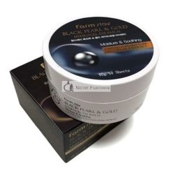   FARMSTAY Fekete és Gyöngy Arany Hidrogél Szemmaszk Anti-Aging Szemmaszkok