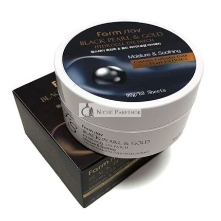 FARMSTAY Fekete és Gyöngy Arany Hidrogél Szemmaszk Anti-Aging Szemmaszkok