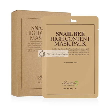 BENTON Schnecken-Biene Hochkonzentrierte Maskenpackung, 20g, 10 Blätter