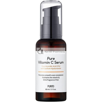 PURITO Tiszta C-vitamin Szérum, 60ml, Természetes Összetevők, Vegán és Állatkísérlet Mentes