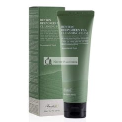   BENTON Deep Green Tea Cleansing Foam - Pórusösszehúzó és Tisztító Arctisztító Zsíros és Érzékeny Bőrre
