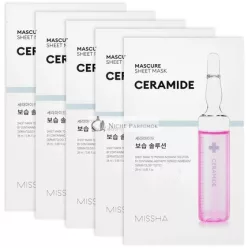   MISSHA Mascure Feuchtigkeitslösung Gesichtsmaske mit Ceramid für trockene und geschwächte Haut - 1Stk