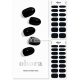 ohora Halbgetrocknete Gel-Nagelstreifen N Onyx - Salonqualität, Langanhaltend, Einfach anzuwenden und zu entfernen - Enthält 2 Vorbereitungs-Pads, Nagelfeile und Holzstäbchen Schwarz