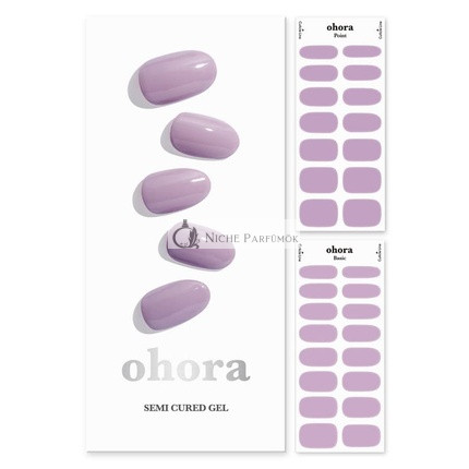 ohora Halbgetrocknete Gelnagelstreifen N Blueberry Jam - Funktioniert Mit Allen Nagellampen, Salonqualität, Langanhaltend, Einfach Anzuwenden Und Zu Entfernen - Enthält 2 Vorbereitungs-Pads, Nagelfeile Und Holzstab Lila