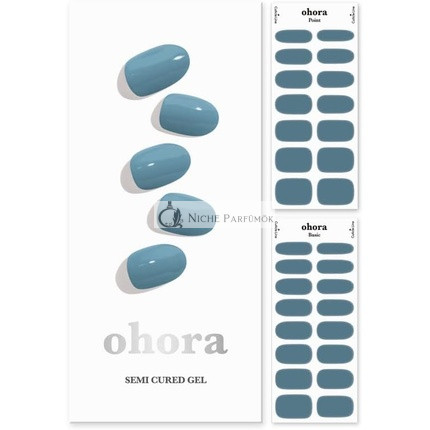 ohora Halbfertig ausgehärtete Gel-Nagelstreifen, Salonqualität, langlebig, leicht anzuwenden und zu entfernen, enthält 2 Prep-Pads, Nagelfeile und Holzstab