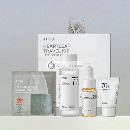 Anua Heartleaf Smoothing Testset Reisgröße Geschenkset mit Heartleaf 77 Clear Pad Heartleaf77% Smoothing Toner und Daily Lotion Heartleaf 80 Moisture Soothing Ampoule Koreanische Hautpflege