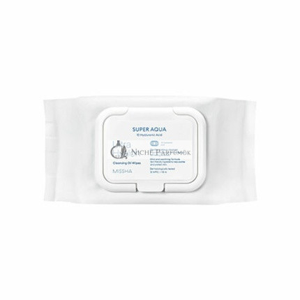 MISSHA Super Aqua Ultra Hyalon Tisztító Olajos Törlőkendő, 30db