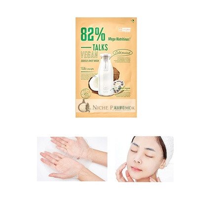 MISSHA Talks Vegan Squeeze Sheet Mask Mega Tápláló Vegán Arcpakolás Érett Bőrre, 1 db