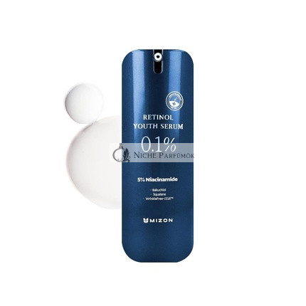 MIZON Retinol Fiatalító 0,1% Retinol Szérum Ráncápolással, Bakuchiol, Peptidek és Niacinamid