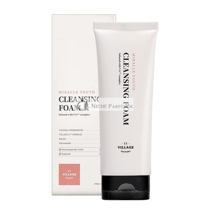 VILLAGE11FACTORY Wunder Jugend Reinigungs-Schaum mit Retinol und Niacinamid, 100ml