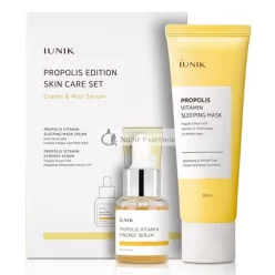   iUNIK Propolis Edition Hautpflege-Set Schlafmaske 60ml & Mini-Serum 15ml - Befeuchtend und revitalisierend