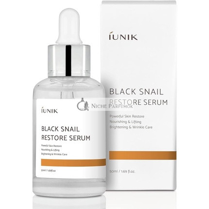 IUNIK 70% Fekete Csiga Mucin Regeneráló Szérum, 50 ml