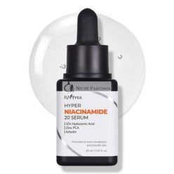   ISNTREE Hyper Niacinamide 20 Szérum 20ml 10x Hyaluronsavval - Segít Csökkenteni a Tág Pórusokat és Kiegyenlíteni a Bőrtónust
