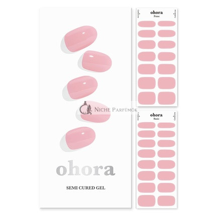 Ohora Halbgehärtete Gel-Nagelstreifen N Creme Pink - Funktioniert mit Allen Nagellampen, Salonqualität, Langanhaltend, Einfach Anzuwenden und Entfernen, Enthält 2 Vorbereitungs-Pads, Nagelfeile und Holzstäbchen