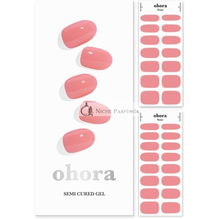 ohora Halbgereifte Gel-Nagelstreifen N Cream Glow - Funktioniert mit Allen Nagel-Lampen, Salon-Qualität, Langanhaltend, Einfach Anzuwenden und Entfernen - Enthält 2 Vorbereitungs-Pads, Nagelfeile und Holzstäbchen, Rosa