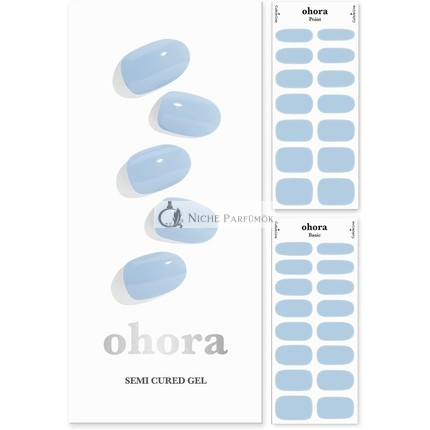 ohora Semi Cured Gel Nagelstreifen N Cream Sky - Salon-Qualität, Langanhaltend, Einfach Anzuwenden und Entfernen - Enthält 2 Vorbereitungs-Pads, Nagelfeile und Holzstäbchen