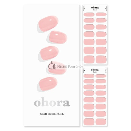 ohora Halbgeheilte Gel-Nagelstreifen N Tint Baby - Funktioniert mit allen Nagellampen, Salonqualität, Langanhaltend, Einfach anzuwenden und zu entfernen - Enthält 2 Vorbereitungs-Pads, Nagelfeile und Holzstäbchen