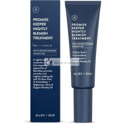   Allies of Skin Ígéret Megtartó Pattanás Elleni Éjszakai Krém, 50ml