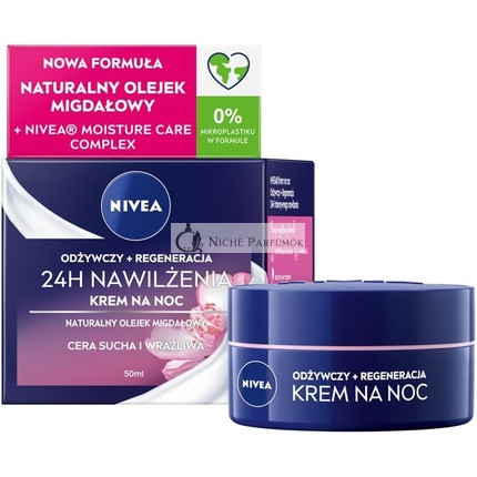Nivea 24h Hidratáló tápláló éjszakai krém száraz és érzékeny bőrre, 50ml