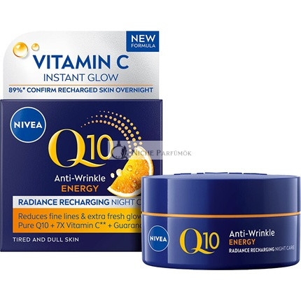 Nivea Energizáló Éjszakai Krém Ráncok Ellen Q10 Energiával, 50 ml