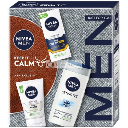 Niveaset Sensitive Keep It Calm Arckrém 75ml, Tisztító Zselé az Archoz 100ml, Tusfürdő Zselé 250ml