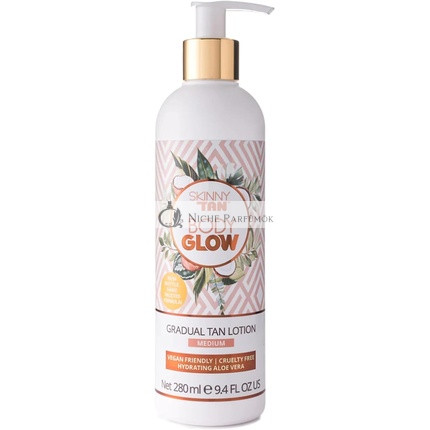 Skinny Tan Körper Glow Feuchtigkeitsspendende allmähliche Bräunungslotion, 280ml