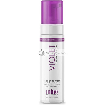 MineTan Sötét Hamis Bronz Mousse Lila 1 Órás Expressz, 200ml