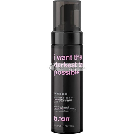b.tan Dunkelste möglich Selbstbräuner 1-Stunden Sofort-Selbstbräunungsmousse, 200ml